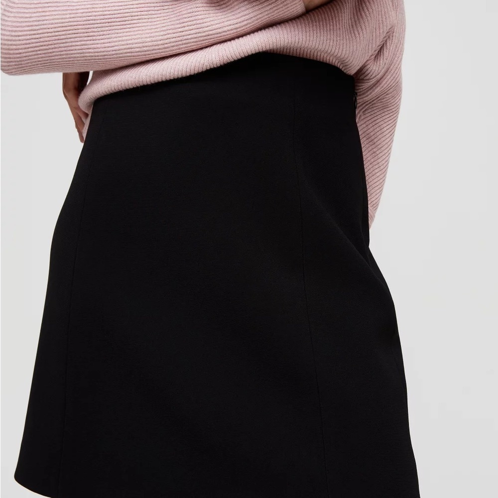 Babaton Black Hopper Mini A-line Skirt for Work